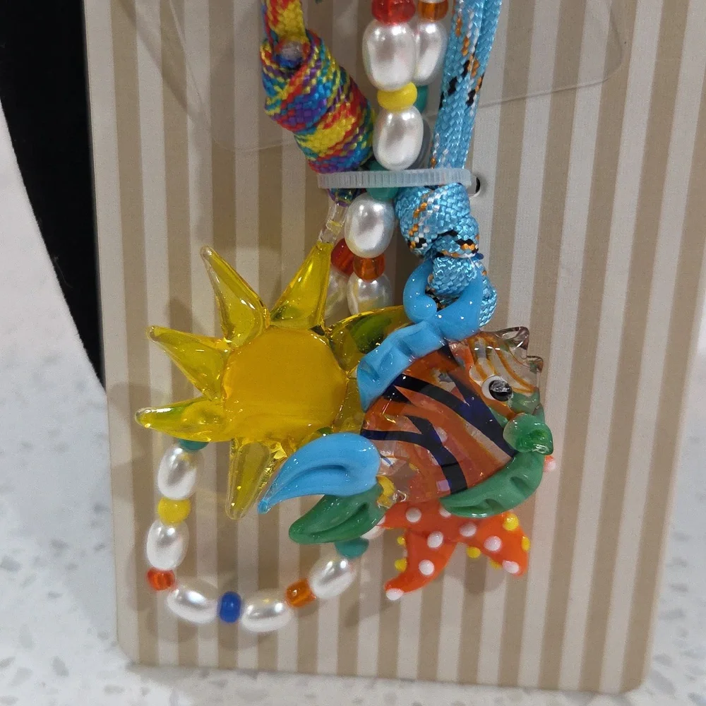 🌞▪️Piper K ▪️UK exclusive Beautiful Fish Sun Colorful Bag  Charm  Key Chain